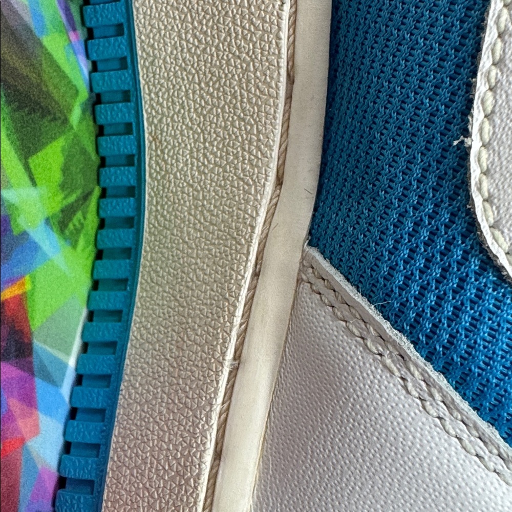 Nike Air Force 1 : Stylish Blue and White Athletic Shoes - Picture 4 of 9